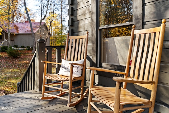 view of wooden terrace