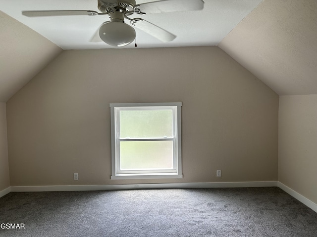 3979 Wilhite Rd, Sevierville, TN 37876 - additional living space with lofted ceiling, carpet, and ceiling fan