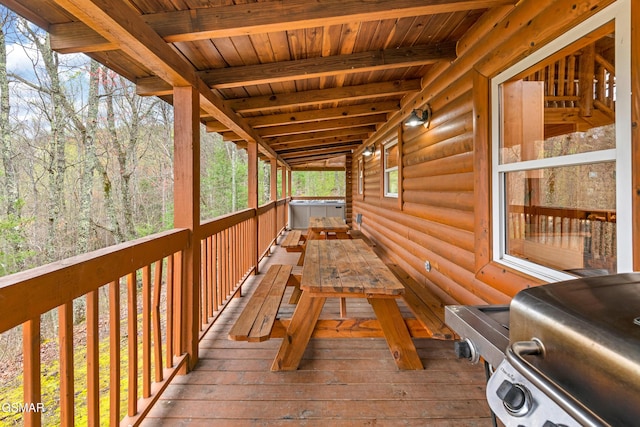 deck with grilling area