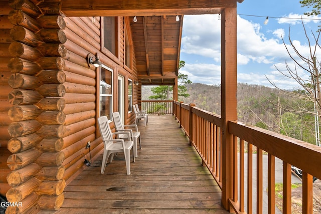 view of wooden terrace