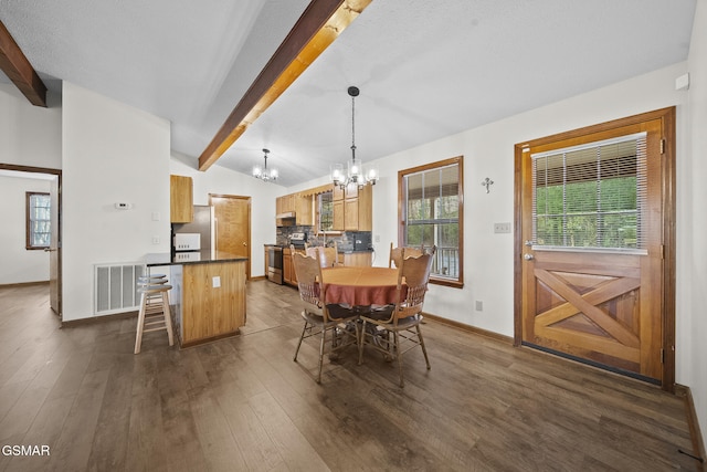 3430 Laurel Ridge Way, Sevierville, TN 37862 - dining space featuring a chandelier and dark wood finished floors