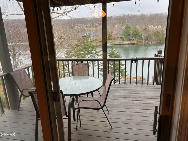 20 Brixton Ln, Crossville, TN 38555 - wooden terrace featuring a water view
