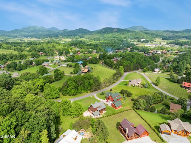 3391 Clear Valley Dr, Sevierville, TN 37862 - aerial perspective of suburban area with a mountain backdrop