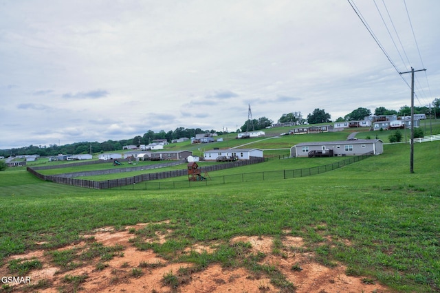 view of yard with a view of rural / pastoral area