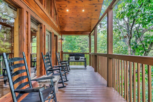 view of wooden terrace