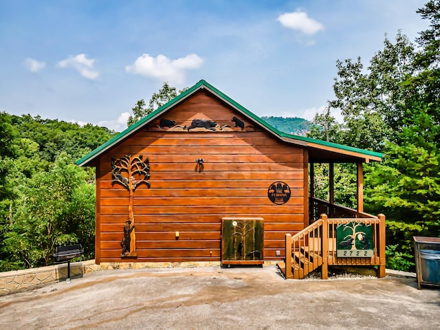 view of rear view of property