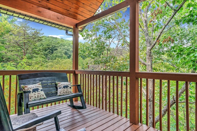 view of wooden terrace