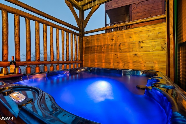 852 Resort Way, Gatlinburg, TN 37738 - view of patio / terrace with an indoor hot tub