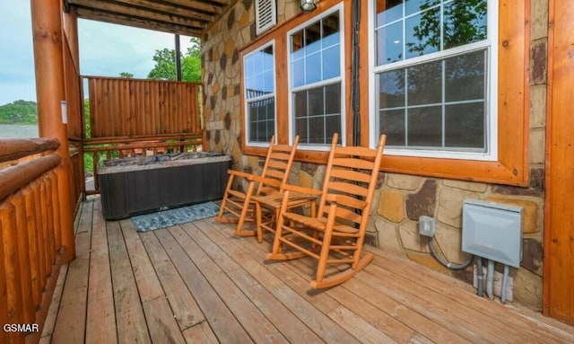 view of wooden terrace