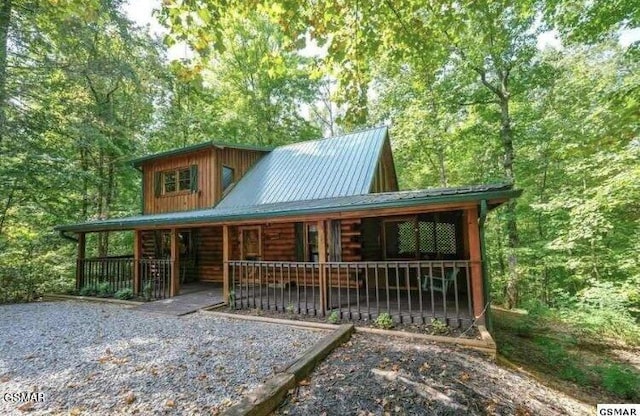 exterior space with a porch