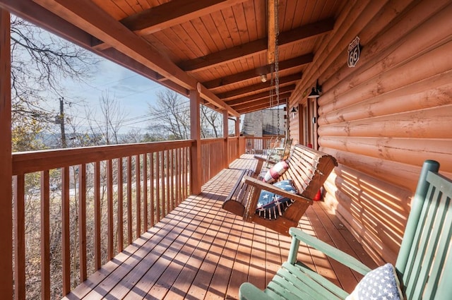 view of wooden terrace