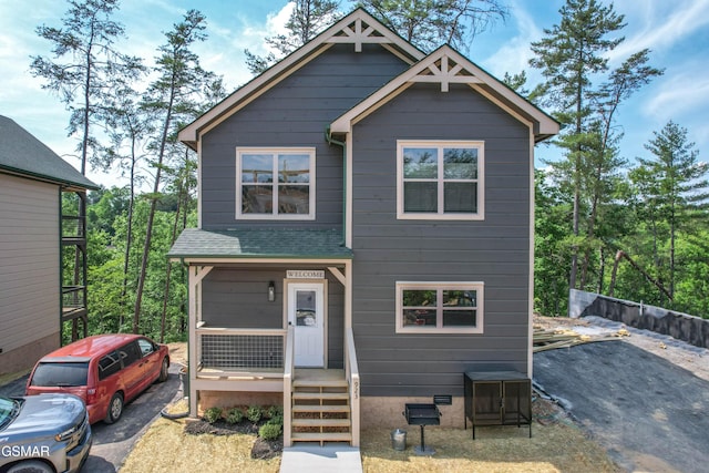 923 Osprey Way, Pigeon Forge, TN 37863 - view of front of property with a shingled roof, a porch, and crawl space