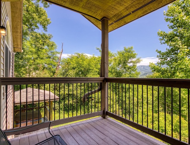 view of wooden deck