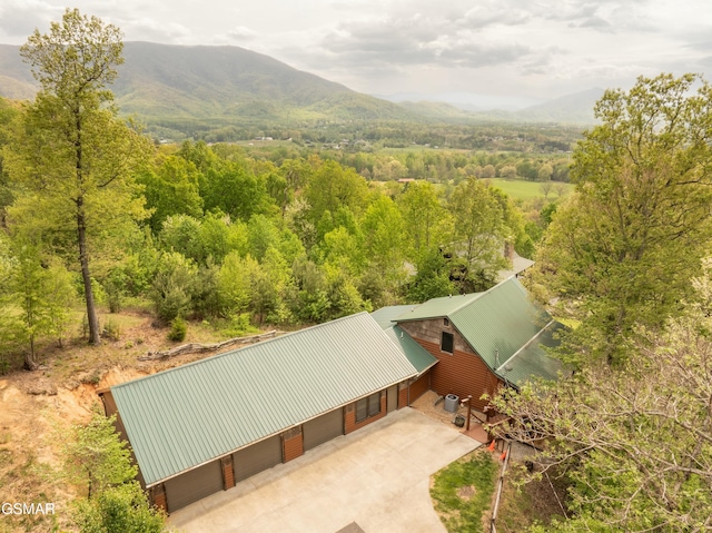 3644 Wears Mountain Ln, Sevierville, TN 37862 - view from above of property featuring a mountain backdrop and a forest