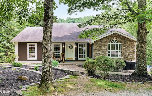 3230 Cove Creek Way, Sevierville, TN 37862 - ranch-style home featuring stone siding and a shingled roof