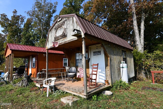 exterior space with a wooden deck