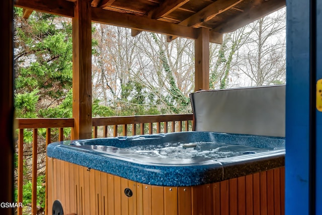 1001 Sunrise Blvd, Sevierville, TN 37862 - wooden terrace featuring a hot tub