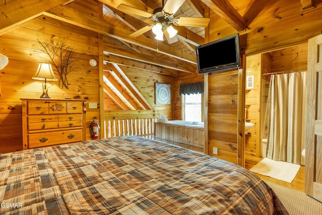 817 Eagle Cove Way, Gatlinburg, TN 37738 - unfurnished bedroom featuring wood walls