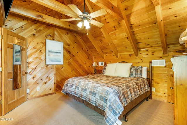 817 Eagle Cove Way, Gatlinburg, TN 37738 - carpeted bedroom with wood ceiling and wooden walls