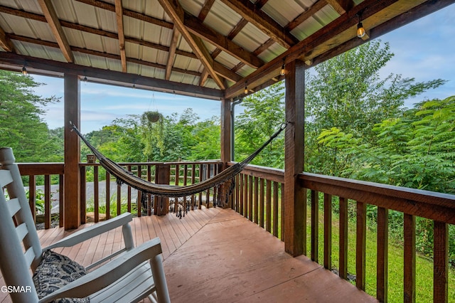 view of wooden deck