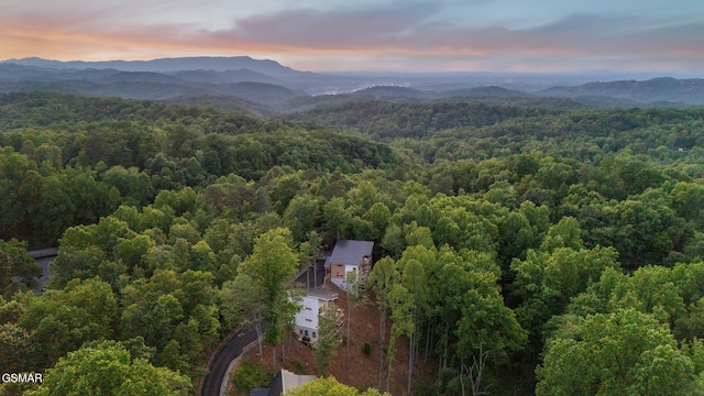 1924 Pine Ct, Sevierville, TN 37876 - aerial view at dusk of a wooded view and a mountain view