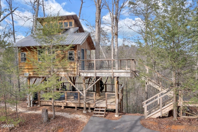 exterior space with a wooden deck