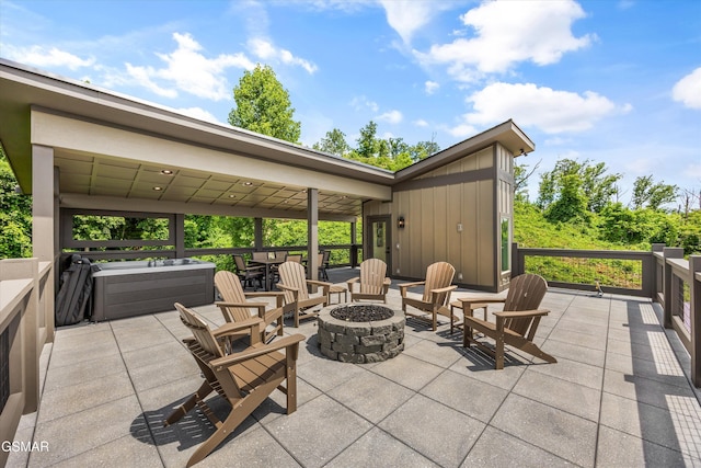 284 Laurel Oaks Way, Gatlinburg, TN 37738 - view of patio / terrace with an outdoor fire pit