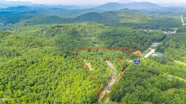 5145 E Parkway Pkwy, Cosby, TN 37722 - aerial view of property's location with property parcel outlined