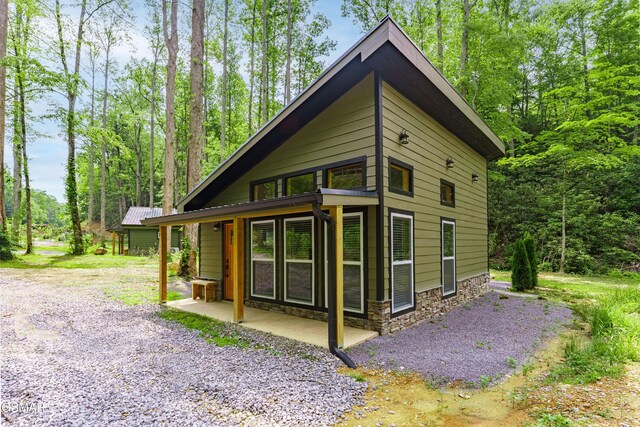 5145 E Parkway Pkwy, Cosby, TN 37722 - view of front of house with stone siding