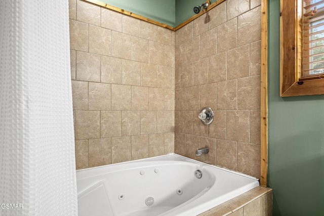 bathroom featuring shower / bath combination with curtain