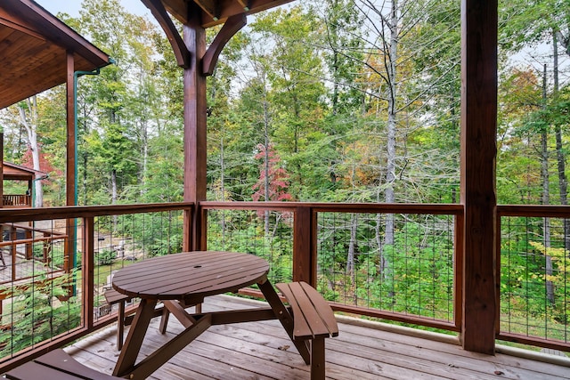 view of wooden deck