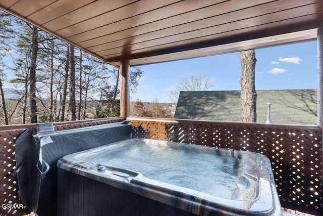 232 Moose Ridge Way, Pigeon Forge, TN 37863 - wooden terrace with a hot tub