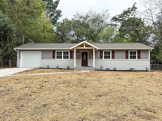 ranch-style house with a garage