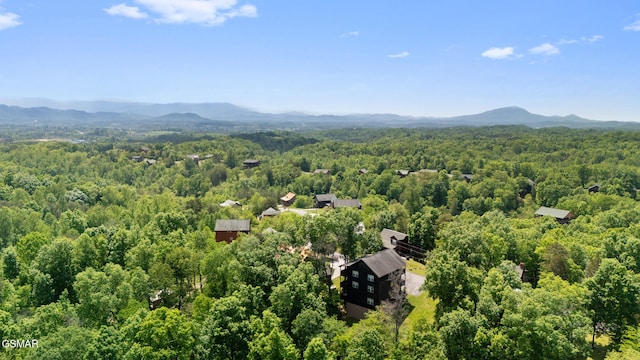368 Oak Lake Dr, Sevierville, TN 37876 - drone / aerial view of a heavily wooded area and a mountainous background
