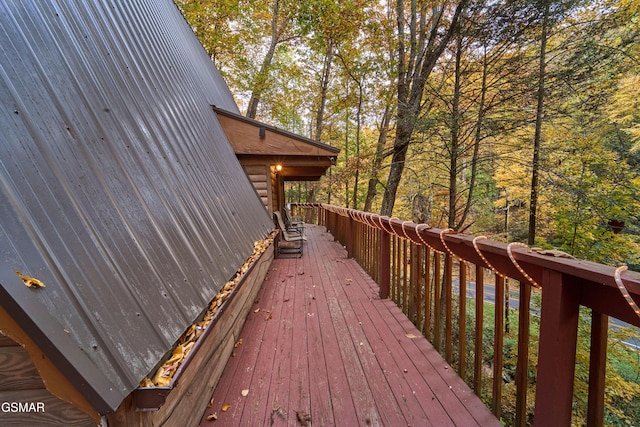 view of wooden terrace