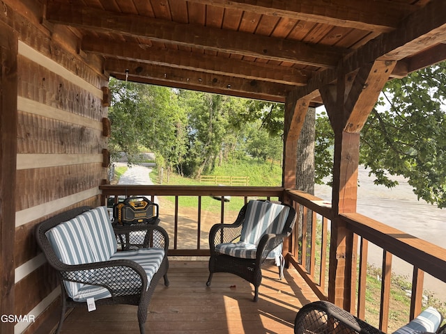 864 Fugate Rd, Del Rio, TN 37727 - view of wooden deck