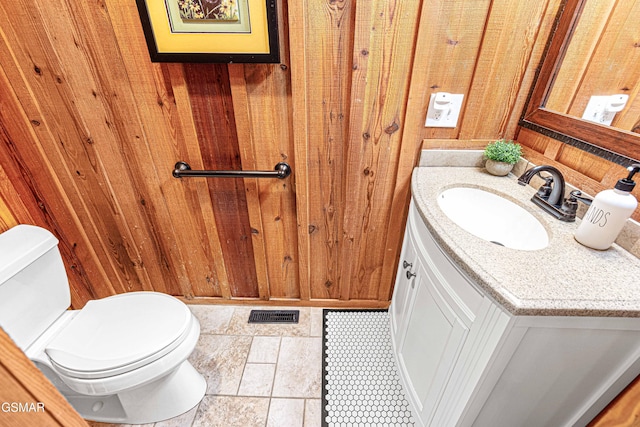 3115 E E Pkwy, Gatlinburg, TN 37738 - half bath with toilet, wood walls, and vanity