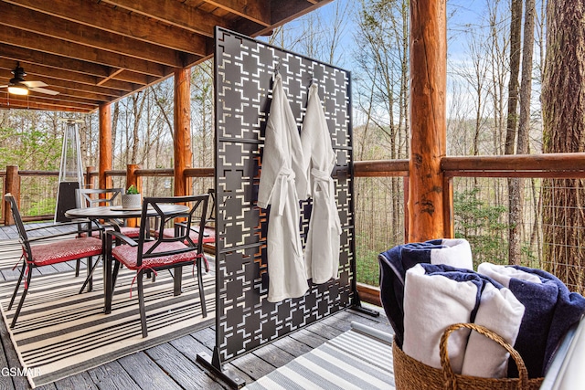 3115 E E Pkwy, Gatlinburg, TN 37738 - wooden terrace featuring outdoor dining space