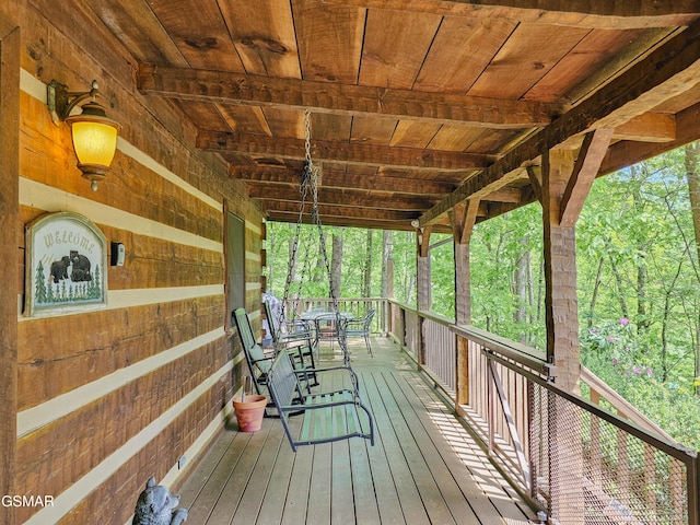 view of wooden deck