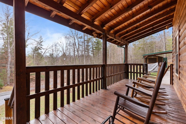 view of wooden terrace