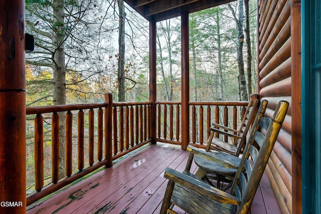 view of wooden deck