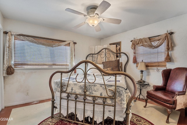 bedroom with ceiling fan