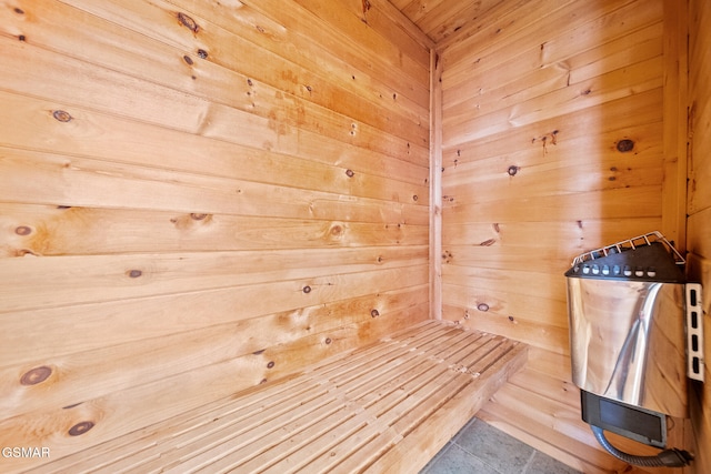 view of sauna