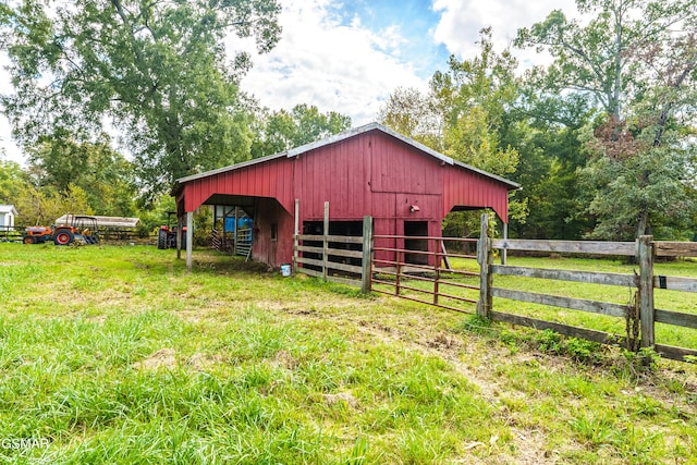 view of horse barn