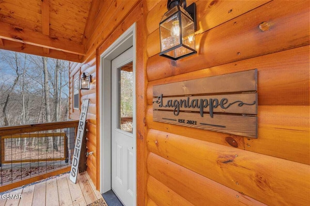 view of doorway to property