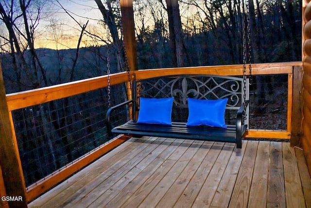 view of deck at dusk