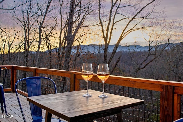 view of deck at dusk