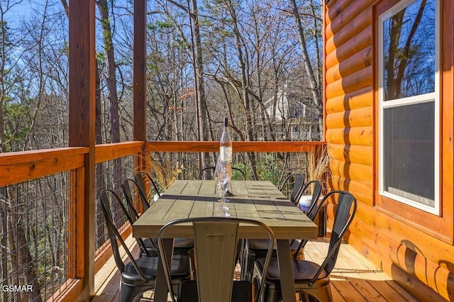 view of wooden terrace