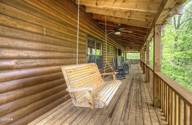 3050 Headrick Dr, Sevierville, TN 37862 - view of wooden deck