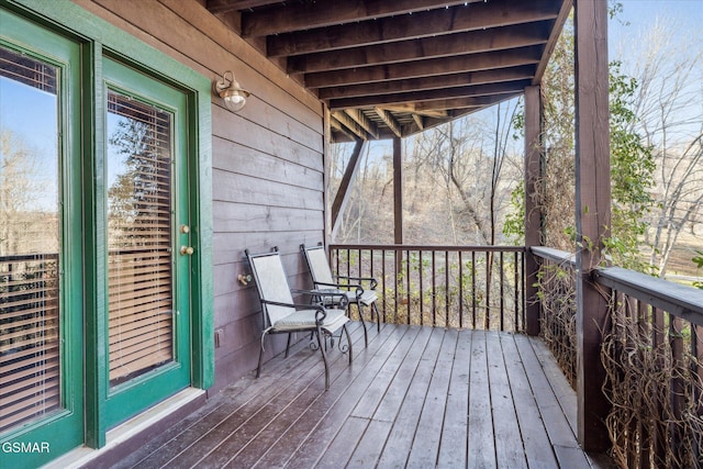 view of wooden terrace
